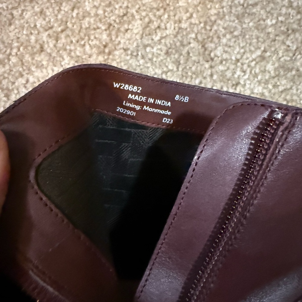 Cole Haan Holis Buckle Burgundy Leather Ankle Booties - Picture 5 of 7